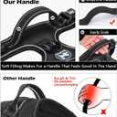 PoyPet No Pull Dog Harness, No Choke Front Lead Dog Reflective Harness, Adjustable Soft Padded Pet Vest with Easy Control Handle for Small to Large Dogs(Black,S)