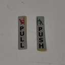 Pair of Silver Push & Pull, Strong Adhesive, Aluminium Door Signs - Generic Door Sign for business, restaurants, bars, hotels, schools, cafe. Shipped Globally.