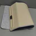 Desk Mat  Double-Sided Vegan Leather & Felt | Built-In Magnetic Cable Organizer & File Storage | Premium Workspace Pad for Office, Gaming & Creative Professionals-Beige
