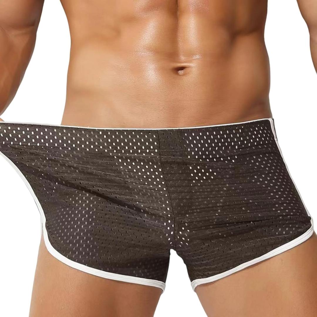 Men's 3-Inch Mesh Workout Shorts - Breathable Quick-Dry Lounge Running Sexy Gym Athletic Fitness Casual Short
