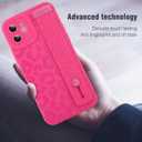 MOWIME Compatible with iPhone 11 Case with Strap Wrist, Cheetah Print Shockproof Soft TPU Protective Cover for Women Girls, Slim Anti Scratch Case for iPhone 11 6.1 Inch, Hot Pink