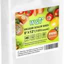W&Y 100 Single-Ply Vacuum Sealer Bags (8"x12" Quart)  Pre-Separated, Commercial Grade, BPA Free for Food Storage, Sous Vide & Meal Prep  1 Pack (100 Count)