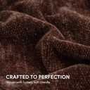 RECYCO Throw Blanket Soft Cozy Chenille Throw Blanket with Fringe Tassel for Couch Sofa Chair Bed Living Room Gift (Brown, 60'' x 80'')