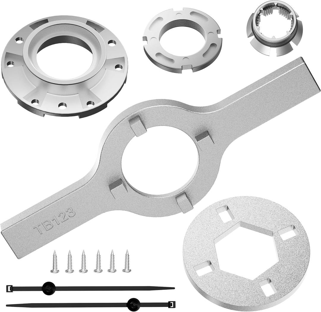 Upgraded Metal W10324651 Washer Hub Kit with TB123A Wrench Replaces W10528947/W10291415/PS2581262