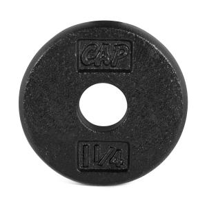 CAP Barbell Cast Iron Standard 1-Inch Weight Plates, Black, 10 Pounds