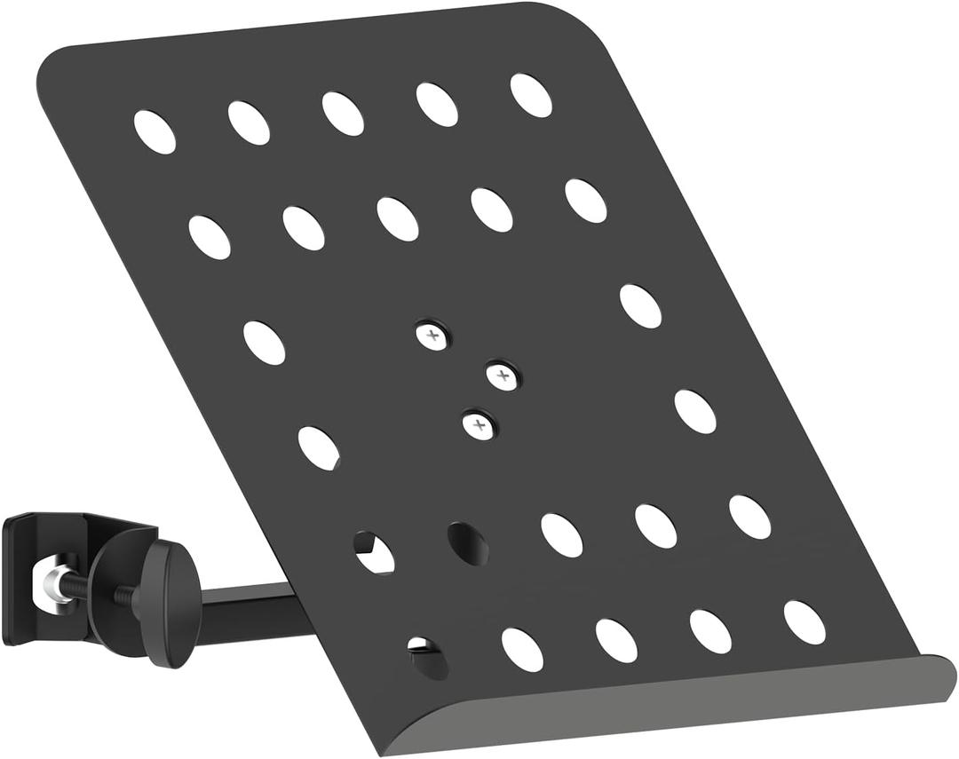 Clamp On Sheet Music Stand Tray Sheet Music Holder for Stage, Live Streaming, Recording