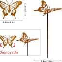 Decorative Garden Stakes, Butterfly Metal Decor for Lawn, Patio and Plants | 3 Pcs accent set, flower beds and walkways, cottagecore style, garden lovers, For Patio Yard Porch Backyard, easy placement