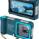 Underwater Snorkeling Diving Case for iPhone 17/16/15/14/13/12 Air/Pro Max/Plus/Pro(Volume Button on The Left),[50FT/15M] Universal Professional Scuba Waterproof Phone Cover, Teal