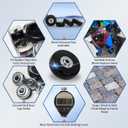 Luggage Wheels Replacement Kit 4PC Diameter 1.6in/40mm Thick 0.7in/17mm PU Wheels with Ball Bearing 3 Size Axles Full Set Repair Tool for Suitcase Trolley Bag Draw-bar Travel Box