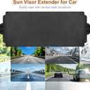 Sun Visor Extender for Car, Visor Extender Sun Blocker, Sun Visor Extender with Anti-Glare Lens Blocks UV & Sunlight, Adjustable Car Sun Visor for Safe Driving (1 Pack)