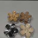 Cute Hair Claw Clips Set - 4Pcs Nonslip Strong Hold 3 Inch Matte Small Flower Clips for Women and Girls (Beige, Khaki, Brown, Black)