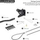 HILLMASTER 2 Pack Self Locking Gate Latch for Wooden Fence Heavy Duty,Gravity Lever Fence Door Latches with Steel Spring Cable Pull String Gate Hardware Gate Lock for Outdoor Secure Pool,Garden
