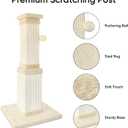 Cat Scratching Post for Large Cats, Cat Scratcher for Indoor Cats Adults, Sturdy Sisal Scratch Post to Protect Furniture, 32 Inch, Beige