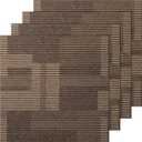 VEVOR Carpet Tiles Reusable, 24 PCS, 24"x 24", Squares Soft Padded Carpet, Carpet Floor Tiles Easy DIY for Bedroom Living Room Indoor Outdoor (Mixed Brown, 96 sqft/Box)