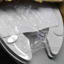 Commercial Toilet Seat Front Open, Commode Toilet Seat Elongated 18.5 Inch, for Hospital Hotel Church School Public WC,No Cover, Plastic, White, 2 Pack