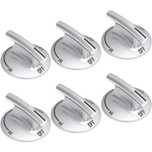 Upgrade 7733P410-60 Surface Burner Knobs Compatible with May-tag/Jenn-Air/Kitchen-Aid/Whirlpool Gas Cooktop Stove, Control Knob Replacement Part 74007733, AP5668987, PS2375871, AP6011505-6 Pack