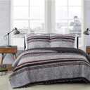 London Fog Warren Stripe King 3-Piece Quilt Set