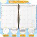 4 x VinTS 2026 Planner,11.6x8.6in Large Weekly Monthly Dated Planner,Jan-Dec.2026 Flower Hardcover Planner Agenda Organizers with stickers, bookmarks, pocket for Women