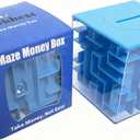 Trekbest Money Maze Puzzle Box - A Fun Unique Way to Give Gifts for Kids and Adults (Blue)
