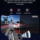 TORVO TD3 4K+2K Dash Cam with App, Camera for Car Front and Back with 5G WiFi & GPS, Free 64GB Card, Night Vision Dashcam Front Cameras 24/7 Recording When Car is Off, Security Camera for Cars