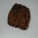 ToyoTress Boho Human Hair Locs - 10 Inch 8 Packs Ombre Brown Handmade Pre-Looped Crochet Hair For Black Women, Short Boho Butterfly Faux Locs With Human Hair Curls (10 Inch,T30-8P)