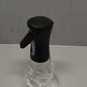 Olive Oil Sprayer for Cooking, 220ml Glass Oil Dispenser for Kitchen Gadgets, Food Grade Premium Spray Bottle, Continuous Spray with Portion Control, for Salad, Frying, BBQ (Black Cap)