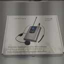 HOTEC UHF Wireless Headset Microphone/Lavalier Lapel Mic with Bodypack Transmitter and Mini Rechargeable Receiver 1/4" Output for Vlogging or Speech (silver)