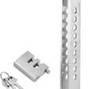 DASBET Anti-Theft Brake Clutch Lock 9 Holes Anti-Theft Device Safety Tool Stainless Steel Vehicle Brake Pedal Lock with 3 Keys Compatible for Pedals Less Than 0.54 inches/13.9mm