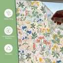 Window Privacy Film, Stained Glass Window Film Decorative Window Clings, Sun Blocking Stickers UV Heat Blocking Rainbow Window Film for Glass Doors, Bedroom Windows(Apricot&Blue, 29.5"78.7")