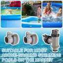 Plunger Valves & Type B Hose Adapter Compatible with Intex Pool Part, Hose Fitting Coupling Connector Plunger Shut Off Valve Replacement Practical Accessories for Above Ground Pool Vacuum Pipe Holder