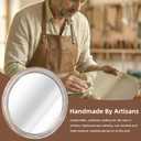 30 Inch Round Wood Mirror, Rustic Farmhouse Wall Mirrors for Bathroom