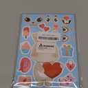 32 Sheets Valentine Stickers for Kids, Valentines Crafts Heart Love Sticker Make a Face Stickers, Make Your Own Animal Stickers Valentines Gifts for Kids Classroom Valentine Goodie Bags Party Favors