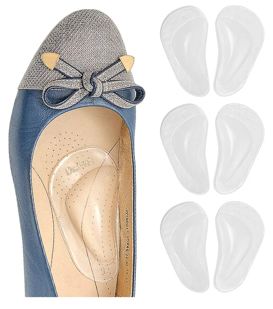 Dr. Foot's Arch Support Shoe Insoles for Flat Feet, Gel Arch Inserts for Plantar Fasciitis, Adhesive Arch Pad for Relieve Pressure and Feet Pain