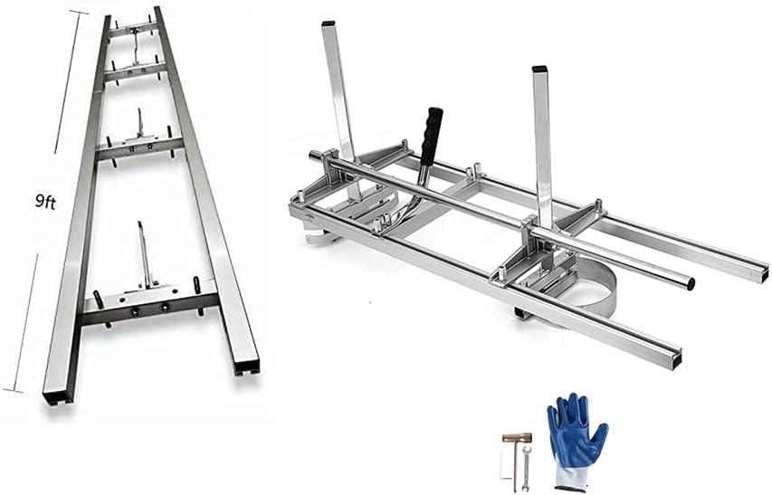 Portable Chainsaw Mill 36 Inches Planking Milling Bar Size 14 Inches to 36 Inches,with 9Ft Rail Mill Guide System