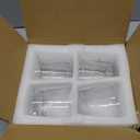 Joeyan Hand Blown Etched Drinking Glasses,Clear Water Glass Cups with Floral Pattern,Aesthetic Tumblers Glassware Set for Beverages Juice Cocktail Whiskey,9 oz,Set of 4,Dishwasher Safe