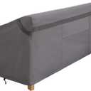 PATIOASIS Patio Bench Cover Grey Waterproof, Small Outdoor Loveseat Cover 54in W x 37in D x 35in H Waterproof UV-Resistant Windproof Ripproof Outdoor 2 Seater Couch Cover
