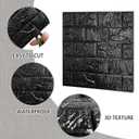 33 Pcs 3D Wall Panels Peel and Stick, 7mm Thickened 3D Wall Panel Foam Brick 11.8 * 11.8 in 3D Imitation Brick Wallpaper Stone Wall Panel Foam Brick Self-Adhesive Wallpaper