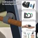 Magnetic Stogie Holder for Golf Cart,Universal Golf Cart Silicone Magnetic Holder Clip Mount Adjustable Fits 20 to 70 Ring Gauge Design, Attach to Metal & Stainless Steel Fits Golfing (Grey) (Gray)