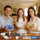DIY Turkish Mosaic Lamp Kit, Stained Glass Table Lamp Making Kit- Easy and Fun, No Experience Needed, Mosaic Art & Craft Project Kits for Adults & Teens, Make Your Own Table Lamp,White
