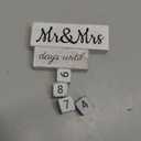 Bucherry Set of 6 Wedding Countdown Calendar Wooden Blocks Engagement Gifts Bride to Be Bridal Shower Gifts for Couples Days Until Sign, Rustic White with Black Numbers for Engagement Party Decor