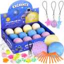 SEKEAHU Gemstone Dig Kit, Easter Gifts Explore Moon Science Kits Stem Toys for Kids, 12PCS Birthday Party Favors Easter Basket Stuffers Gifts, Educational Space Toys for Boys Girls Age 4 5 6 7 8-12