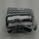 Tindbea Bathroom Rugs Set 2 Piece, Extra Soft and Absorbent Fluffy Striped Chenille Bath Mat Rug Set, Non Slip Bathroom Floor Mat, Machine Washable (20" x 32" Plus 16" x 24", Black) 