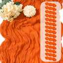 15 Pack Orange Cheesecloth Table Runner 17 x 108 inch Cheese Cloth Table Runners 9ft Orange Table Runner Rustic Romantic Sheer Gauze Runner for Wedding Party Baby Shower Table Decoration