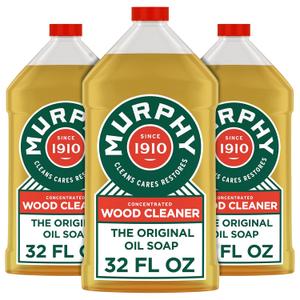 Murphy Oil Soap Concentrated Formula, Wood Cleaner, No-Rinse Floor Cleaner, Citronella Oil Scent, 32 fl oz Bottle (3 Pack)
