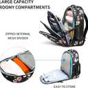 KROSER Laptop Rolling Backpack 17 inch Premium Wheeled Computer Backpack for Women with RFID Pockets Check Point Friendly Water-Repellent Overnight Roller Case for Travel, X-Large
