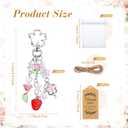 Ecation 20 Set Strawberry Keychain Charm Bulk Party Favor Gift Set Y2K Keychains Cute Flower Star Bow with Thank You Tags Organza for Guests Women Purse Bag Souvenir Wedding Bridal Shower Supplies
