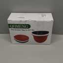 Silicone Liners for KitchenAid 5 Qt Tilt-Head Stand Mixer(Only), Odourless,Thicker, Cold/Heat-Resistant & Non-Stick, Easy Clean, Fits 5 Quart Mixing Bowl, Set of 3 with Lids (Red+White+Black)