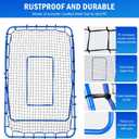 Volleyball Baseball Rebounder Net, Softball Rebounder Pitchback Net Quick Adjustments, Quick Adjustments Lacrosse Bounce Back Practice Equipment, Ideal for Outdoor Indoor and Backyard Training (6FTx4FT)