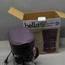 bella 12 Cup Programmable Coffee Marker, Reusable Dishwasher Safe Accessories, Easy LCD diaply, Auto Shutoff, 900 watt, Plum