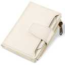 Airkit Small Wallet Women RFID Blocking Soft Leather Bifold Compact Card Holder Wallet for Women with Zipper Coin Pocket 4 ID Window